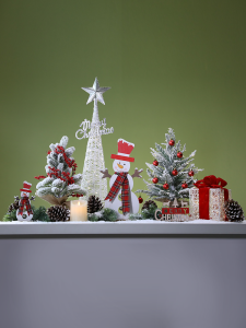 2025 Christmas Tabletop Decoration New White Christmas Tree Package Christmas Holiday Decorations Creative Scene Arrangement