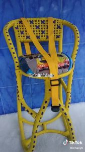 Ready stock Kursi Boncengan Motor Anak Rotan + Safety Belt Pengaman / Jok Kursi Anak Bonceng Depan Motor Matic Termurah / Kursi duduk Anak Anyaman Murah Best Seller New Item