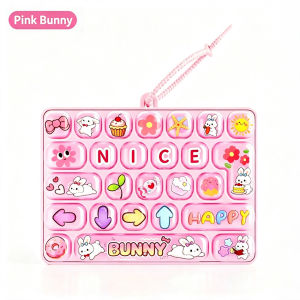 Bandai | 26 Grid Keycap Clicker Fidget Keychain Cartoon Animal Stress Relief Keyboard Toy Bag Charm Party Favor Desk Decor Creative Gift
