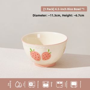 SHUNYAN | Strawberry Ceramic Home Use Bowls