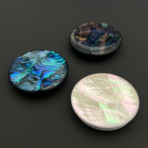 Natural Mother of Pearl Mobile Phone Stand Airbag Holder Handheld Selfie Portable Foldable Desk Support Sticky Back