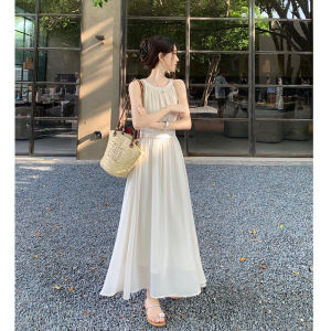 Elegant Sleeveless Halter Dress Summer