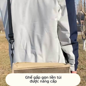 Ghế Mini Gấp Gọn Liền Túi Có Quai Đeo KUNBE Nhỏ Gọn Tiện Lợi Mang Theo Khi Đi Ra Ngoài