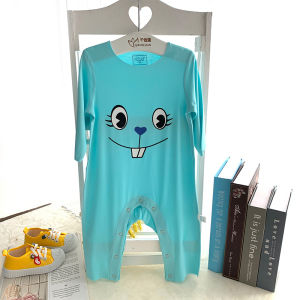 ชุดนอนผ้าโมดัลสำหรับเด็กทารกชุดบอดี้สูทแบบบางสำหรับทารกแรกเกิดแขนยาวรอมเปอร์สูทสำหรับเด็กทารกชุดปีนเขาคอกลม