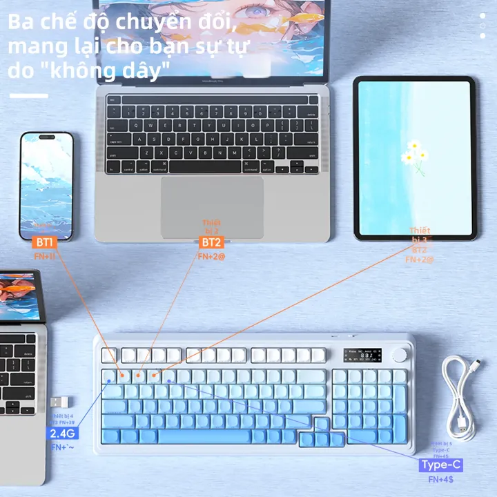AULA | Bàn Phím Không Dây Bluetooth 3 Chế Độ | BigBuy360 - bigbuy360.vn AULA | Bàn Phím Không Dây Bluetooth 3 Chế Độ | BigBuy360 - bigbuy360.vn