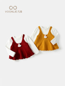VOONLIE | Bộ Áo Thun và Vest Mùa Xuân Thời Trang Cho Bé Gái