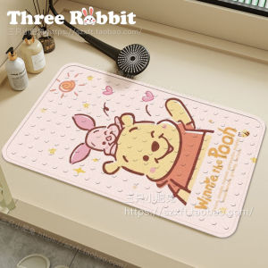 พื้นติดผนัง PVC ลายหมีน่ารัก ป้องกันการลื่นในห้องน้ำ พื้นติดผนังแบบดูดซับน้ำได้ ไม่ต้องซัก พื้นติดผนังสำหรับใช้ในบ้าน