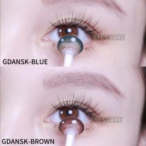 Kính Áp Tròng Màu Dùng Một Năm EYESHARE 2 Chiếc Màu Đen Mắt To Màu Xám Chất Liệu HEMA Không Cần Độ Cận Dùng Cho Tiệc Tùng & Hàng Ngày