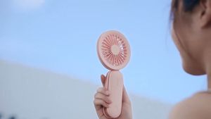 JISULIFE Versatile Mini Fan Portable Leafless Pocket Fan USB Rechargeable