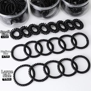 WAMEN | Elastic Minimalist Phone Wire Hair Ties Black