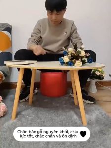⚡⚡Bàn Trà Bàn Cafe Hình Hạt Đậu Bằng Gỗ MDF Nhỏ Gọn Phong Cách Hàn Quốc Siêu Xinh Với Màu Sắc Trang Nhã Tinh Tế