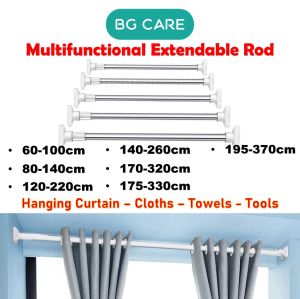 Multifunctional Extendable Rod for Hanging Curtain Drying Cloths Tools Telescopic Pole Ampaian penyangkut Langsir Baju