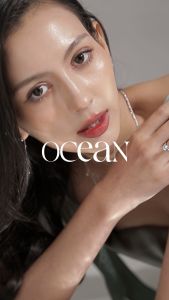 ต่างหู Ocean Symphony Earrings พลอย Aquamarine พลอย Blue Topaz พลอย White Topaz กระบวนการ Moonstone