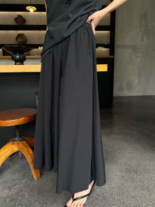 Modern Casual Elastic Waist Maxi Skirt Spring Summer New Style Versatile Loose Fit Umbrella Skirt High Waist Nylon Fabric