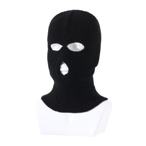 Ski Mask 3 Hole Knitted Hat Balaclava for Women Men Outdoor Cycling Beanies Halloween Party