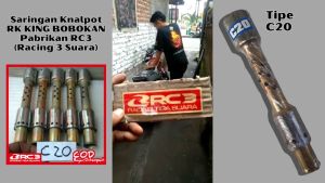 Saringan Knalpot RX KING BOBOKAN BAHAN SEMI KUNINGAN ASLI BERKUALITAS TIPE C20 RC3 (RACING 3 SUARA)