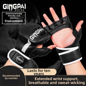 GINGPAI | Ventilated Half-Finger Training Gloves for MMA Boxing