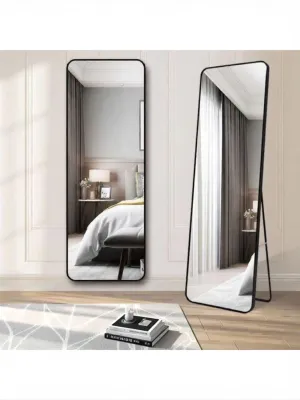 Wall Mounted Full Length Mirror Large Size Home Trial Mirror Simple Style Decorative Wall Mirror for Dressing Room Living Room Acrylic Mirror Non Portable Mirror with Frame