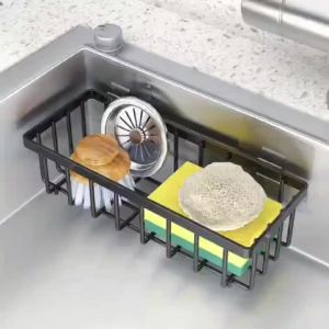 Rag Organizer Kitchen Storage Rack Portable Large capacity Sponge Holder Large size Self-draining Sink Shelf
