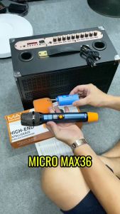 Micro không dây đa năng Max 36 - Nâng cấp từ Max 19 - Hút âm tốt chống hú hiệu quả - Sạc pin ngay trên mic - Sử dụng pin sạc dung lượng cao - Màn hình LCD hiển thị tần số - Phù hợp mọi thiết bị bảo hành 12 tháng