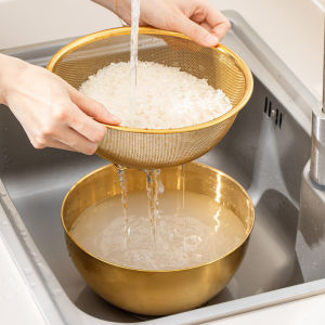 อุปกรณ์ใช้ในห้องครัวใช้ในบ้านตะกร้าล้างผักสแตนเลส