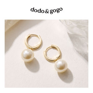Elegant Pearl Stud Earrings Womens Fashion Trend 2025 DODOGOGO Luxury Minimalist Ear Jewelry Handmade Alloy Silver Gold