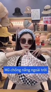 Mũ vành rộng chống nắng - Nón hở chóp nửa đầu chống tia UV