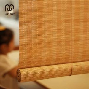 ม้านไม้ไผ่ มู่ลี่ที่ใช้ภายในบ้าน / Indoor มู่ลี่ขนาด สไตล์มินิมอล ม่านมู่ลี่ไม้ไผ่ #1 H-K01 ทำจากวัสดุธรรมชาติ