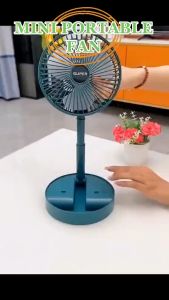 New Kipas Adjustable Mini Fan Kipas Small Cooling Handy Desk Home Office Table Battery USB Rechargeable Portable FAN 130