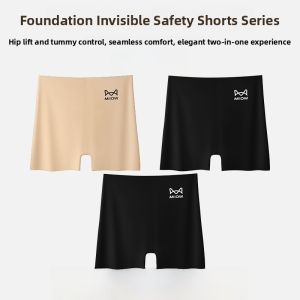 miiow | MiiOW Womens Invisible Safety Pants Ice Silk Two-In-One Foundation Liquid Anti-Light Walking Bottoms Seamless Underwear