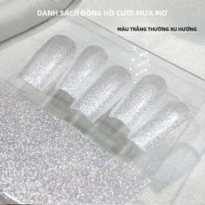 Sơn Móng Tay Gel Nhũ MIANEL 12ML Jimeng Màu Trắng Siêu Lấp Lánh Dùng Cho Nghệ Thuật Làm Móng Tại Salon Gốc Nhựa Dùng Cho Trang Trí Váy Cưới