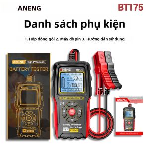 ANENG | ANENG BT175 Máy Kiểm Tra Pin Đa Năng Kỹ Thuật Số Điện Áp 8V-36V Với Màn Hình LCD Kẹp Cá Sấu Cách Nhiệt Cho Pin Ô Tô Kiểm Tra Chuyên Nghiệp