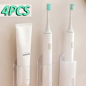 4Pcs Electric Toothbrush Holder Wall Mounted Self-adhesive Stand Rack Comb Storage Holders Bathroom Accessories