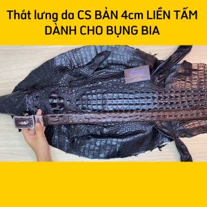 [FREE SHIP] Dây Nịt Nam Da Cá Sấu Liền 4.0 cm. Bản Cao Cấp by Ovenis