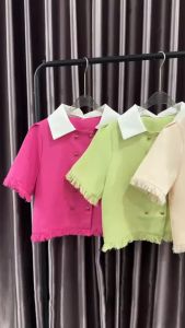 SV 6410 - Toverra Blazer Top | Silvervogue | Atasan Tweed Pakaian Kasual Wanita