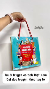 Cổ tích muôn màu - Vui đọc truyện khéo tay tô - Túi 8 cuốn sách truyện cổ tích Việt Nam - Minh Long