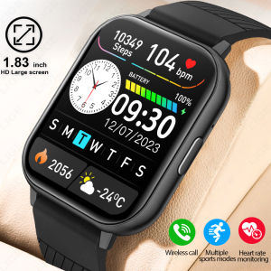 LIGE Smart Men Watch Full Touch IP67 Waterproof Alarm Heart Rate Health Monitor Gift Sports Fitness Smartwatches + Box