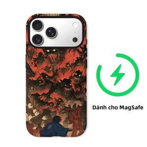 Ốp Điện Thoại Hình Quỷ Oni Nhật Bản Cho iPhone Hai Lớp Chống Sốc Chống Xước Chất Liệu PC Mềm + TPU Dành Cho Các Model Từ 11 Đến Pro Max