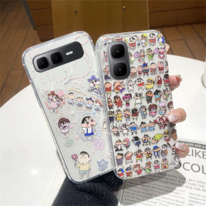 New Phone Case Infinix Smart 10 Plus Infinix GT 30 Pro 5G Ins Fun Cartoon Colourful Dinosaur Crayon Shin-chan Casing Anti-fall Silicone Soft Back Cover 2025