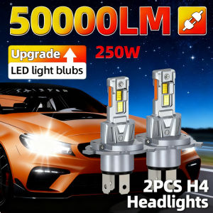 H4 LED CANBUS Headlight Bulb 50000LM Super Bright CSP Chip Auto Fog Light High Power Headlamp Plug&Play 12V With Copper Tube