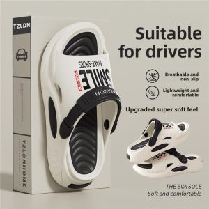 MONLEYTA | Driver Mens Summer Outdoor Anti-Slip Driving Sandals Breathable Quick-Dry Water Shoes Beach Flip Flops Casual Slip-On Shoes
