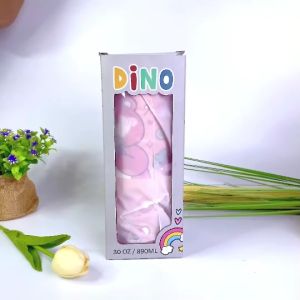 KT001 แก้วเย็น แก้วลายการ์ตูน 30oz/890ml - น้ำเย็นพร้อมจุกปปิดฝาสุดน่ารัก