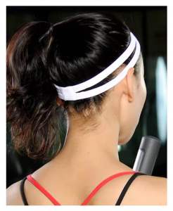 Mini Hairband Sport Double/ Bandana Bando Ikat Kepala Olahraga Silicon Anti Slip Yoga Pria Wanita
