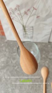 Wooden Tea Spoon| Sendok Teh Kayu Mahoni PREMIUM | sendok kopi | sendok minuman | pengaduk | sendok makan bayi | sendok bubur | sendok sambal