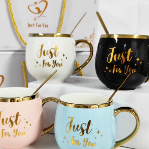 【EONMIR】Cawan Mable Couple Set Hadiah Dengan Hadiah Kotak Hari Jadi - Mable Mug Doorgift Anniversay Giftbox Set Company