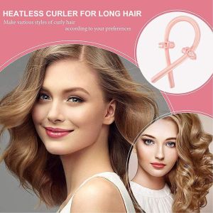 4 In 1 Heatless Curling Rod Headband Unheated silk curly hair band curler sleep soft headband