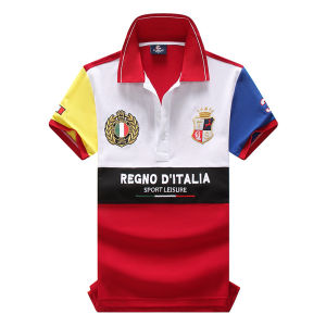 Áo Thun Polo Cotton Nguyên Chất Royal Noble Embroidery Short Sleeve Dành Cho Nam Cỡ Lớn Cổ Bẻ Thể Thao Bóng Đá Thường Ngày