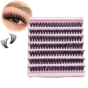 120 Pcs Lash Clusters LashesดูธรรมชาติWispy Eyelash Extension 9-16 มม.D Curling FluffyขนตาปลอมReusable