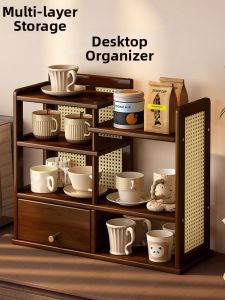 Japanese Style Multilayer Cup Storage and Display Rack