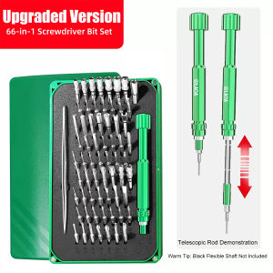 LAOA | LAOA 66 in 1 Precision Screwdriver Set with 64 Bit Multifunctional Electronic Kit for Tablet Mobile Phone Macbook Repairing